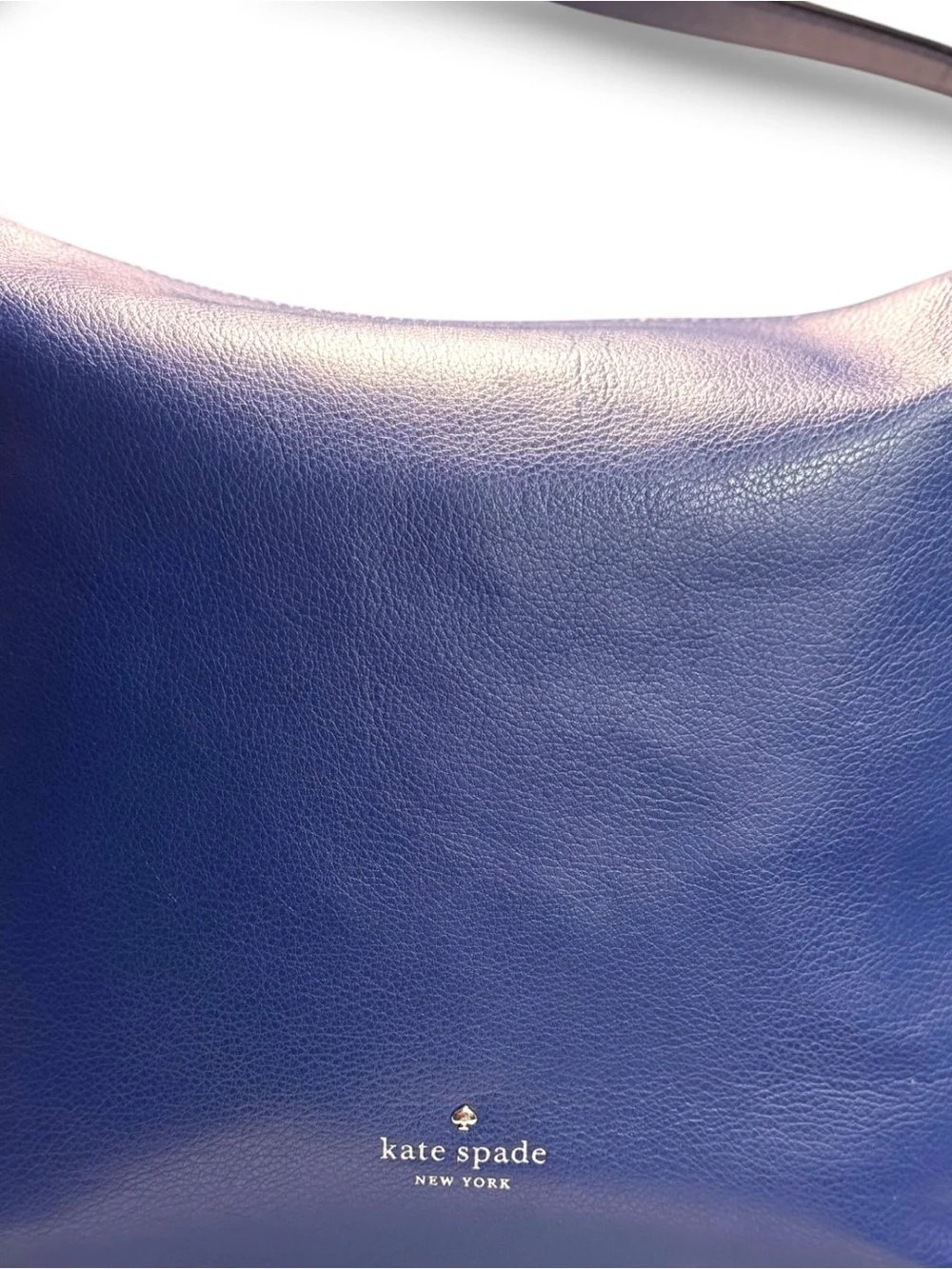 Kate Spade Greene Street Kaia River Blue Pebbled Leather Shoulder Bag Purse READ